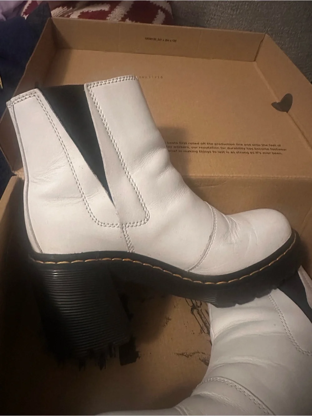 Dr. Martens Women's White Leather Spence Boots
